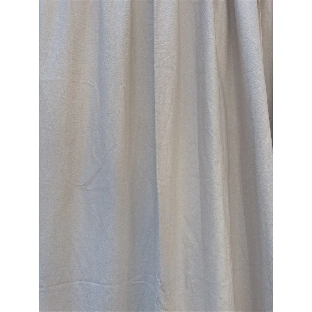 Pottery Barn 55% Linen 45% Cotton Beige On Tan 50 X 96